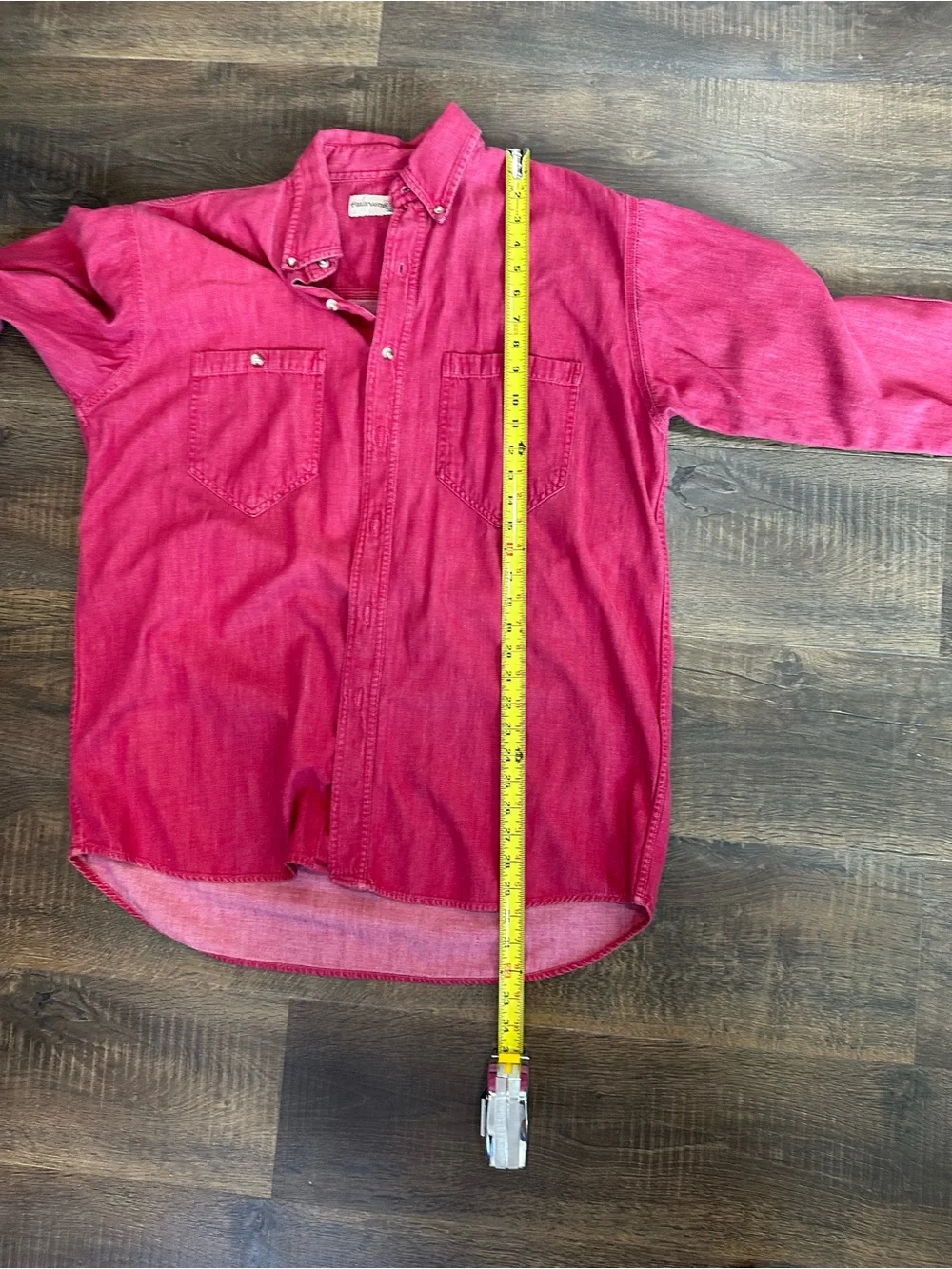 Vintage FieldMaster Red 100% Cotton Button Down Shirt Men’s LT Long Sleeve USA